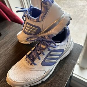 Like new Women’s Adidas’s Periwinkle and White Size 7.5 Golf Shoes